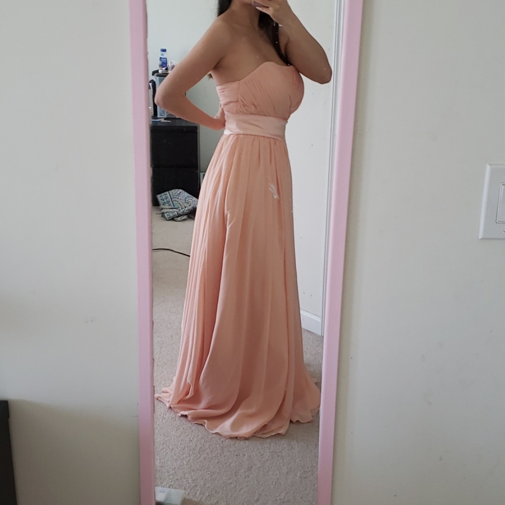 Strapless Pink Bridesmaid/Prom dress